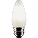 Satco 40W Equivalent Warm White B11 Medium Traditional Frosted LED Decorative Light Bulb (2-Pack)