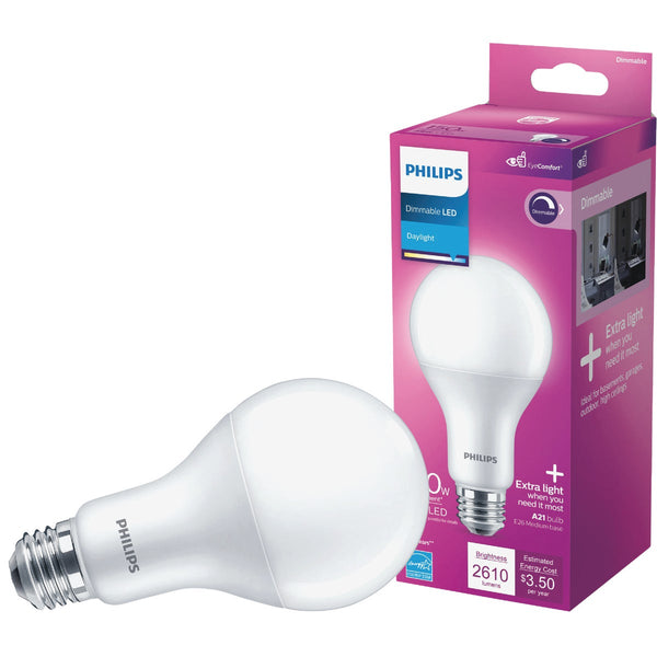 Philips 150W Equivalent Daylight A21 Medium Dimmable LED Light Bulb