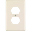 Leviton Mid-Way 1-Gang Thermoplastic Nylon Outlet Wall Plate, Light Almond
