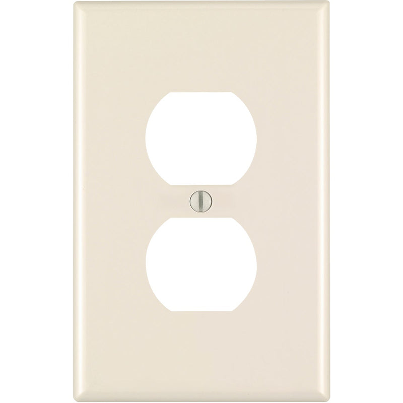 Leviton Mid-Way 1-Gang Thermoplastic Nylon Outlet Wall Plate, Light Almond