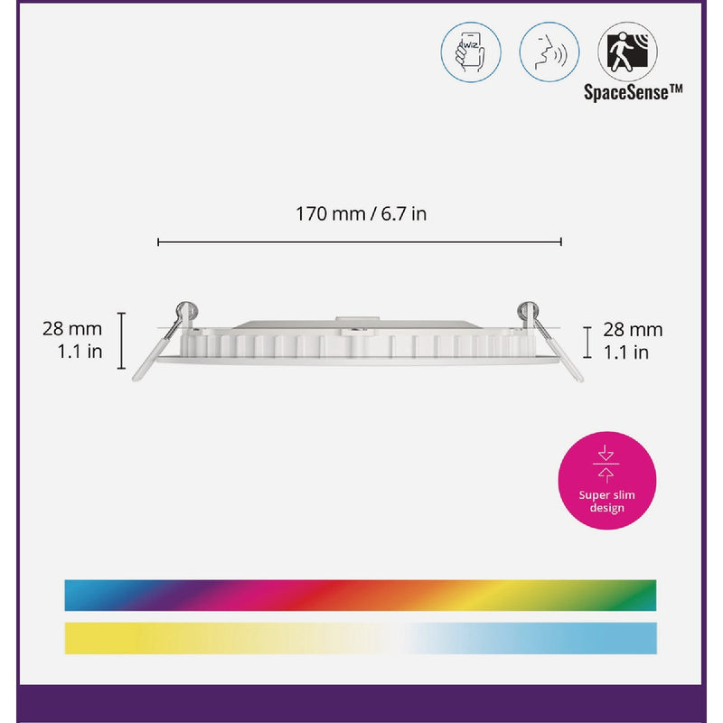 Wiz 6 In. New Construction/Remodel LED Color Canless Smart Downlight