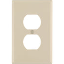 Leviton Mid-Way 1-Gang Thermoplastic Nylon Outlet Wall Plate, Ivory
