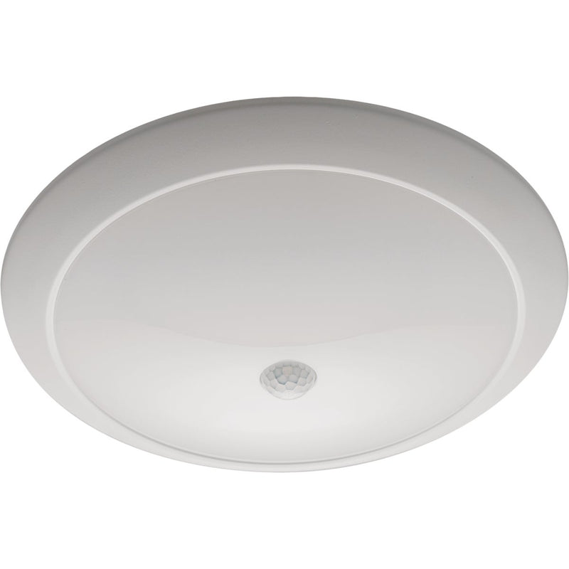 Halo 9 In. White Integrated LED Recessed Light Fixture with Motion Sensor