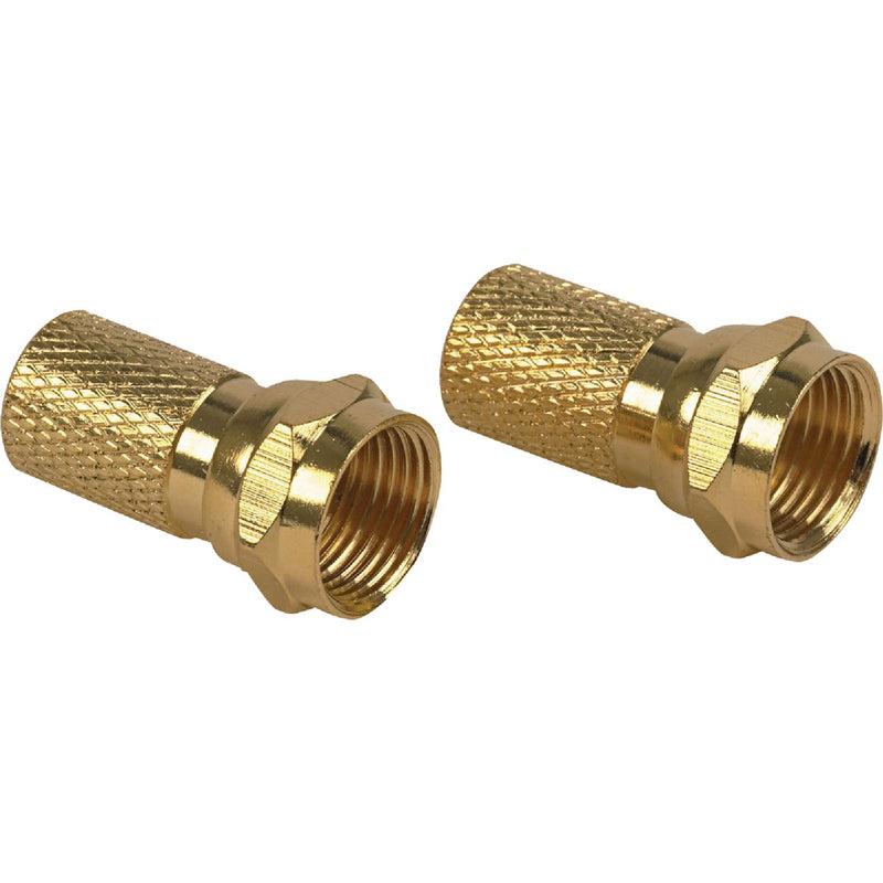 RCA RG Twist-On Coaxial F-Connector (2-Pack)