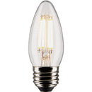 Satco 60W Equivalent Warm White B11 Medium Traditional LED Decorative Light Bulb (2-Pack)