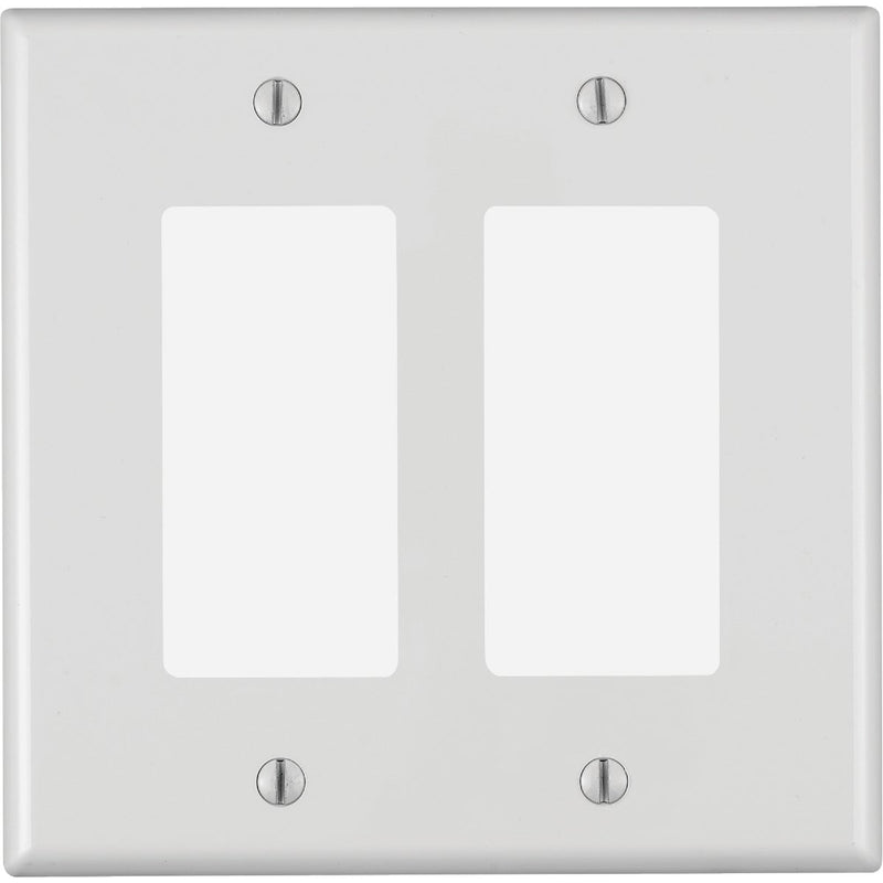 Leviton Decora 2-Gang Plastic Oversized Rocker Decorator Wall Plate, White