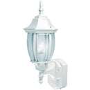 Heath Zenith White Incandescent Dusk-To-Dawn/Motion Activated Outdoor Wall Light Fixture