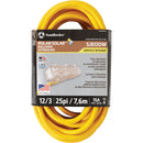 Coleman Cable Polar Solar 25 Ft. 12/3 Cold Weather 3-Outlet Extension Cord