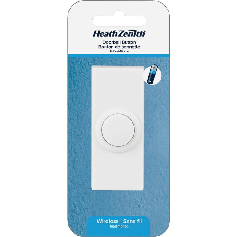 Heath Zenith Wireless White Doorbell Push-Button