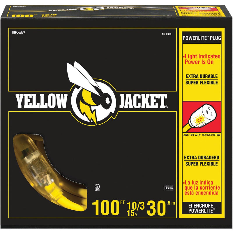 Yellow Jacket 100 Ft. 10/3 Contractor Grade Extension Cord