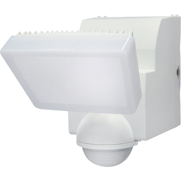 IQ America White 500 Lm. LED Motion Sensing Battery Operated 1-Head Security Light Fixture