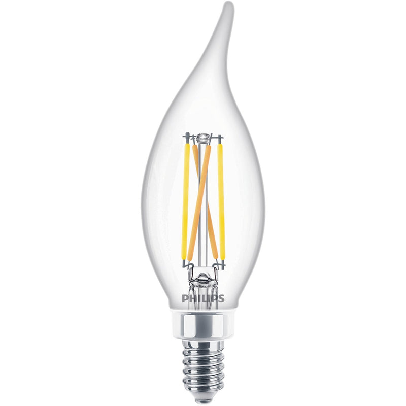 Philips Ultra Definition 40W Equivalent Soft White BA11 Candelabra LED Decorative Light Bulb (3-Pack)