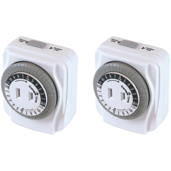 Prime 125V 24 Hr. Indoor Timer (2-Pack)