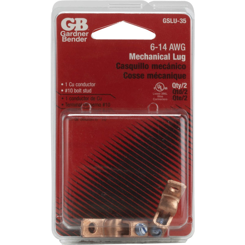 Gardner Bender #14 to #10 STR, #14 to #6 SOL Copper Mechanical Lug Terminal (2-Pack)