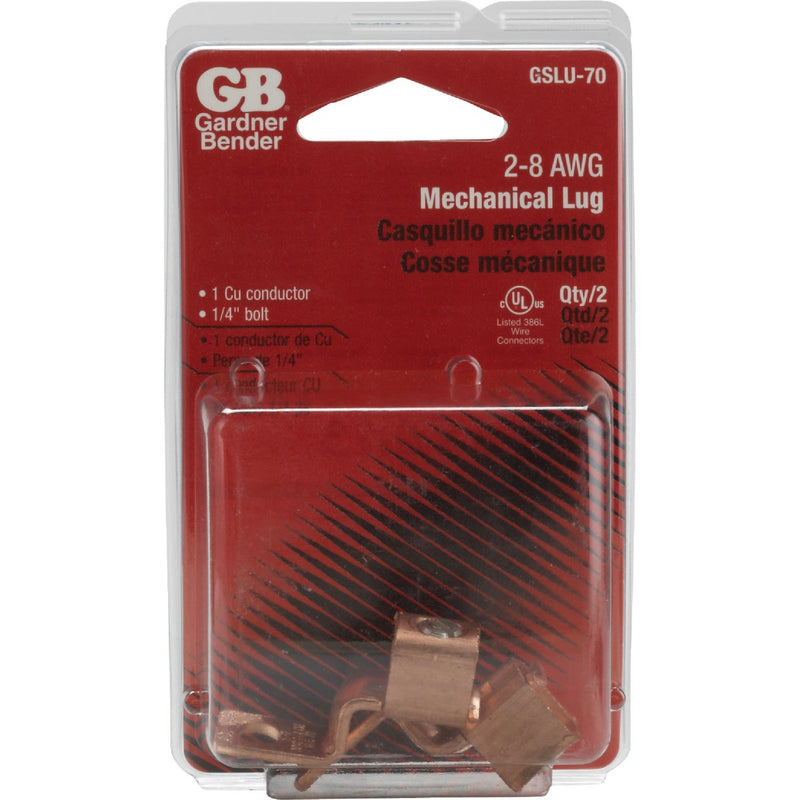 Gardner Bender #8 to #2 SOL Copper Mechanical Lug Terminal (2-Pack)