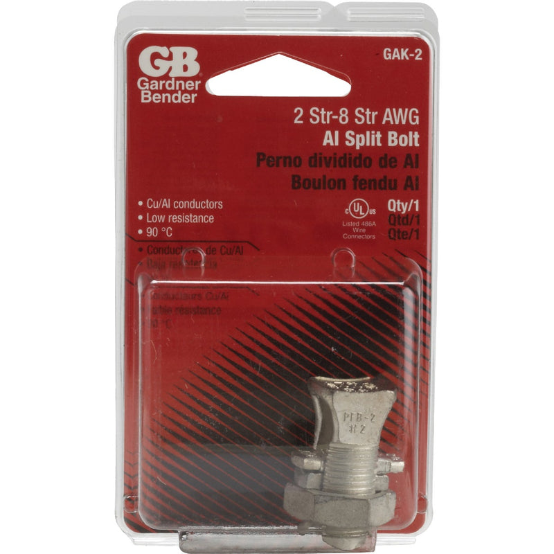 Gardner Bender #8 to #2 AWG Solid Aluminum Split Bolt Connector