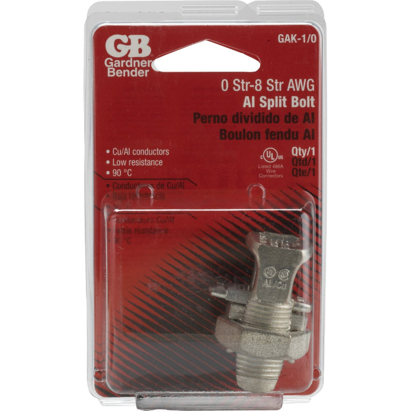 Gardner Bender #8 to #0 AWG Solid Aluminum Split Bolt Connector