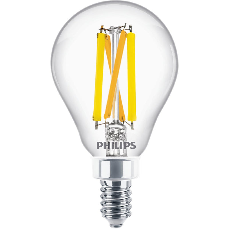 Philips Ultra Definition Warm Glow 40W Equivalent Soft White A15 Candelabra LED Light Bulb (2-Pack)