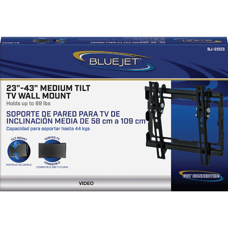 Blue Jet Black 23 In. to 43 In. Medium Tiltable TV Wall Mount