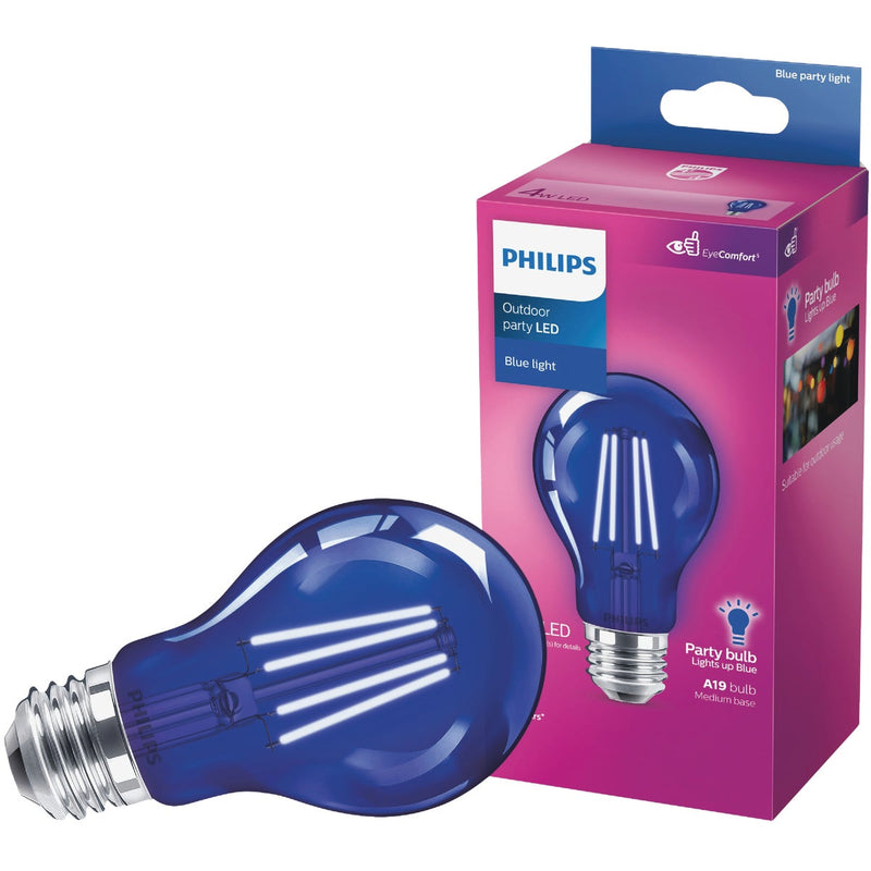 Philips Blue A19 Medium 4W Indoor/Outdoor LED Decorative Party Light Bulb