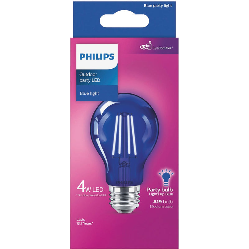 Philips Blue A19 Medium 4W Indoor/Outdoor LED Decorative Party Light Bulb