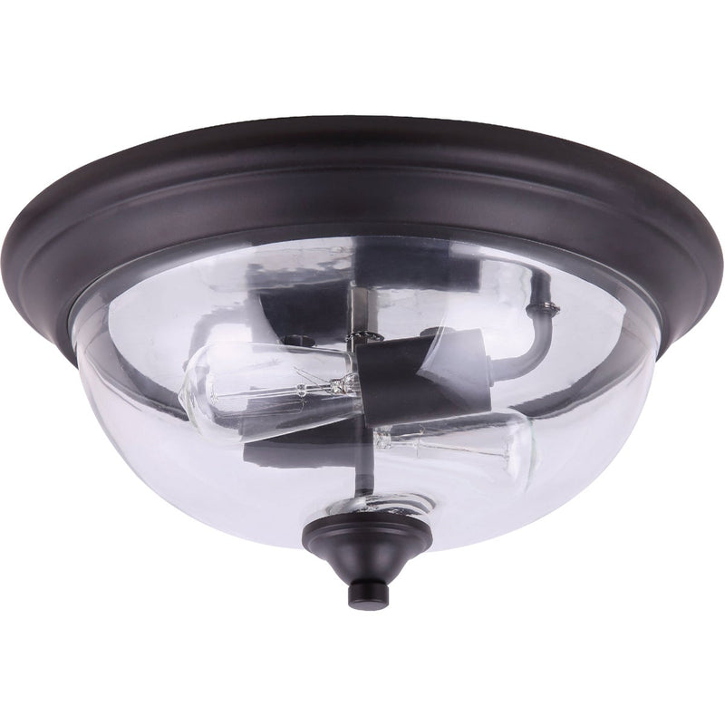 Home Impressions 13.75 In. Oil Rubbed Bronze Flush Mount Ceiling Light Fixture