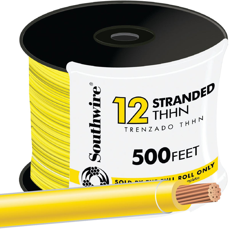 Southwire 500 Ft. 12 AWG Stranded Yellow THHN Electrical Wire