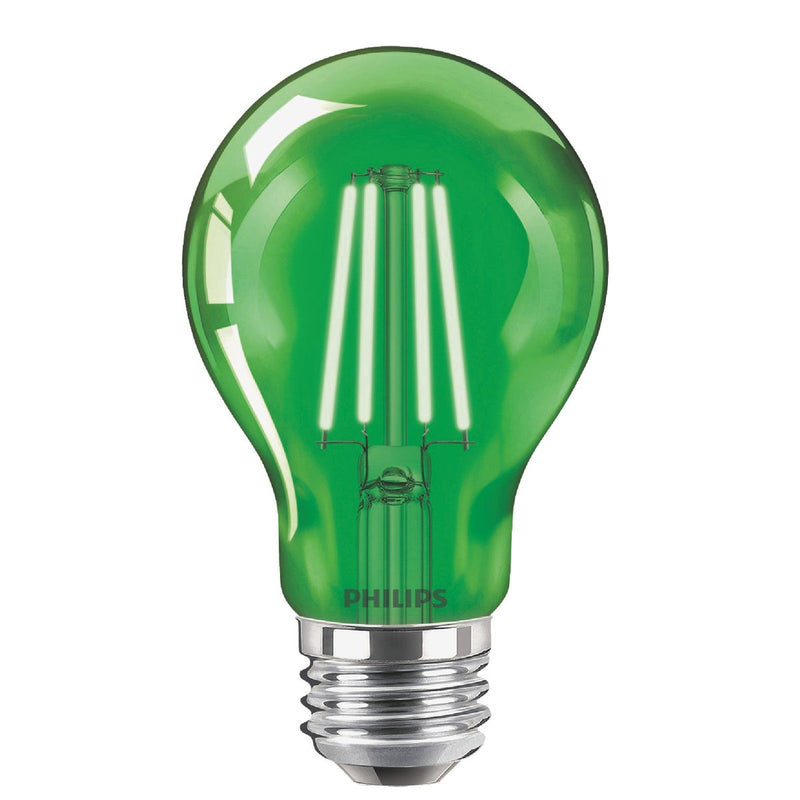 Philips Green A19 Medium 4W Indoor/Outdoor LED Decorative Party Light Bulb