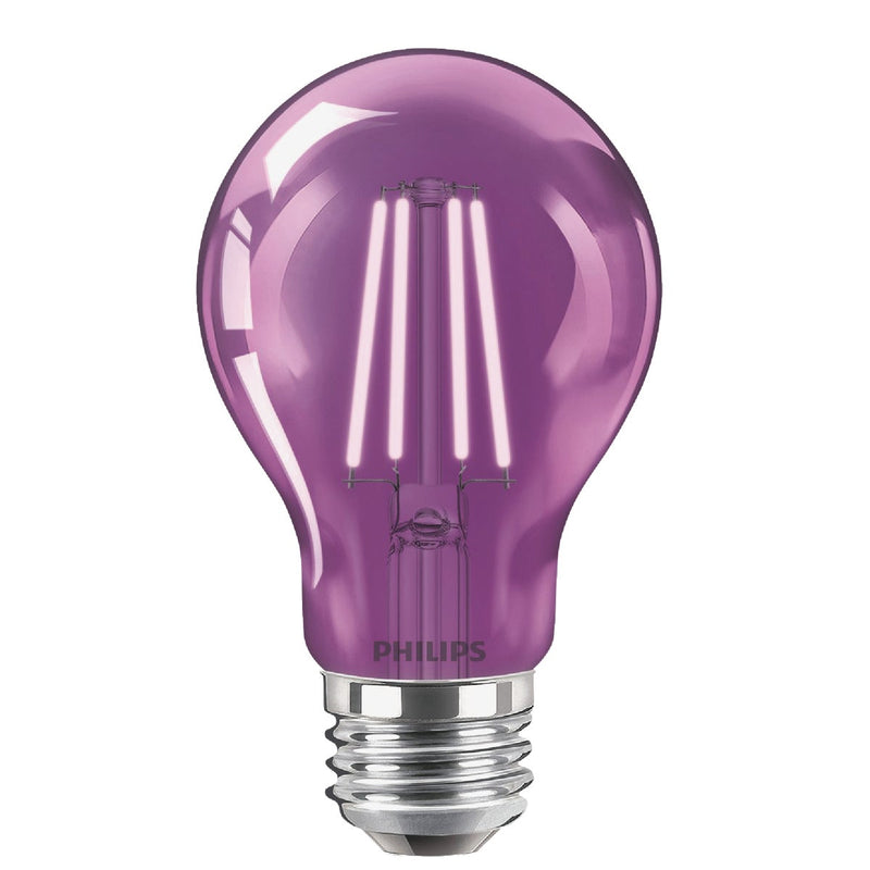 Philips Purple A19 Medium 4W Indoor/Outdoor LED Decorative Party Light Bulb