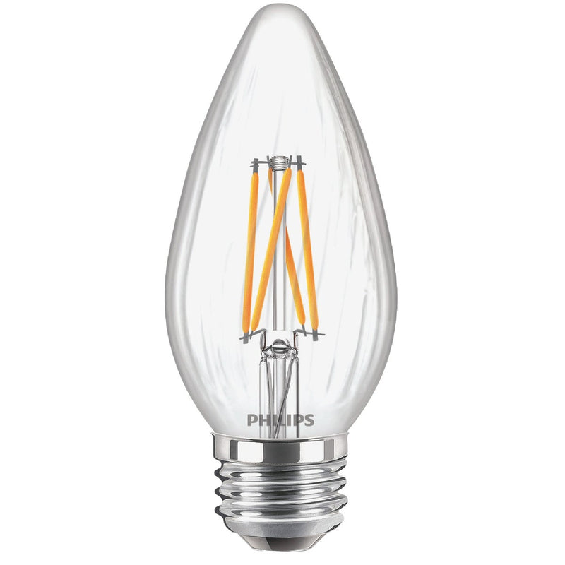 Philips Warm Glow 60W Equivalent Soft White F15 Medium Dimmable Post LED Decorative Light Bulb