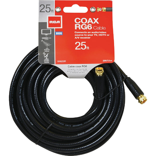 RCA 25 Ft. Black Digital RG6 Coaxial Cable