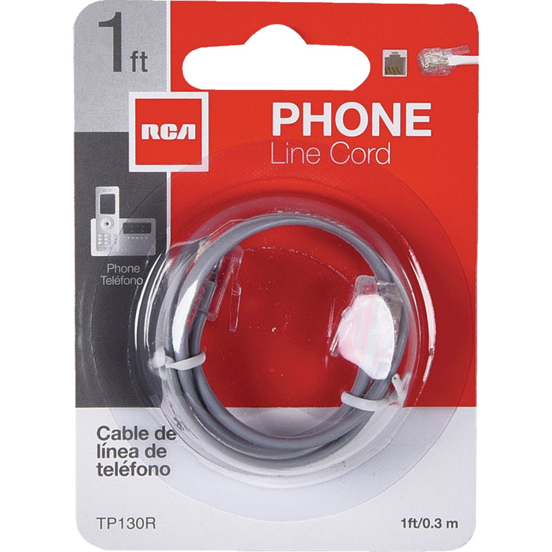 RCA 1 Ft. Silver Phone Cord