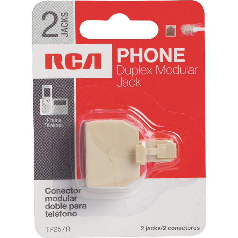 RCA Almond 2-Line Phone Splitter