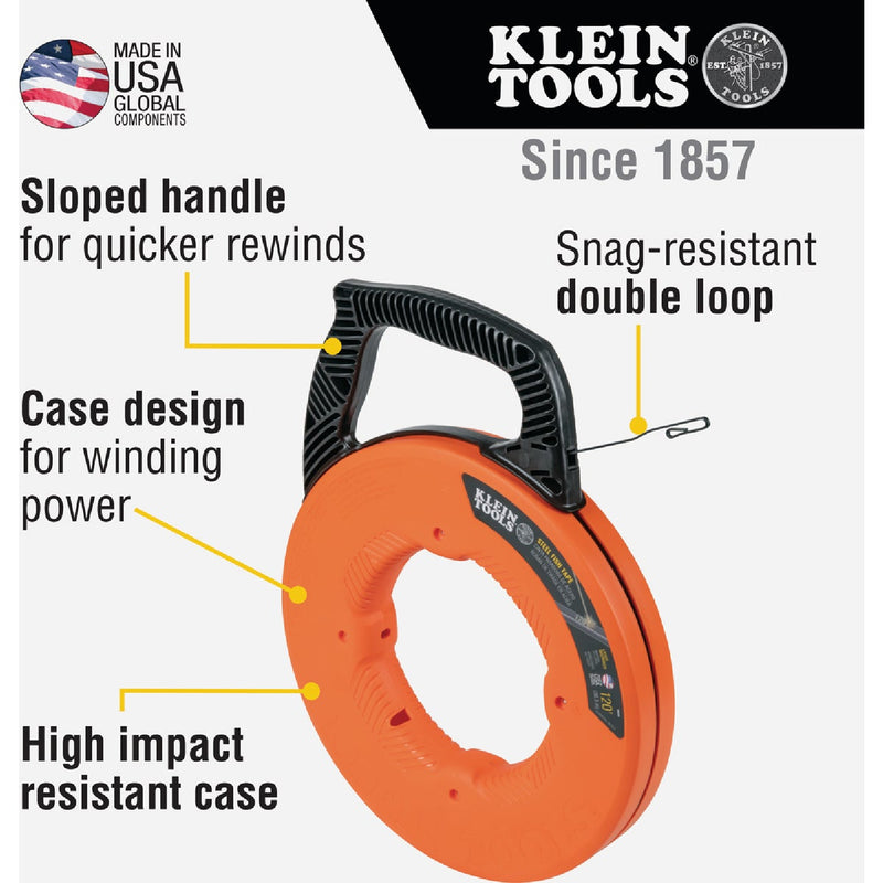 Klein 1/8 In. W. x 120 Ft. L. Steel Fish Tape