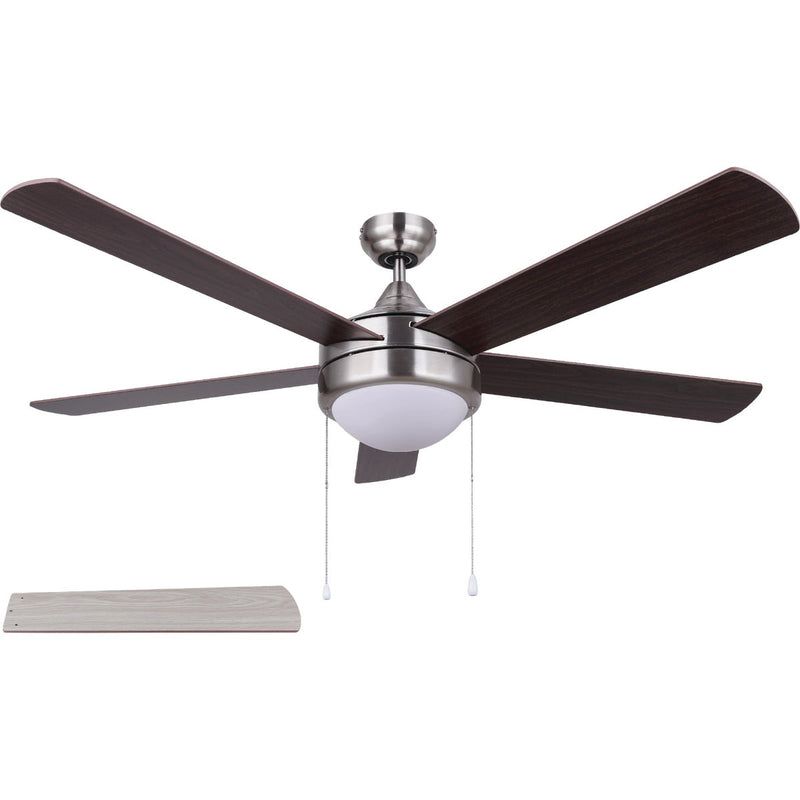 Home Impressions Preston 52 In. Brushed Nickel Ceiling Fan with Light Kit