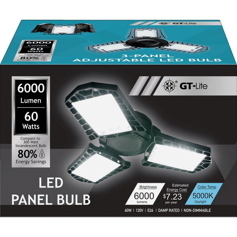 GT-Lite 300W Equivalent Clear 3-Panel Medium Base LED High-Intensity Replacement Light Bulb