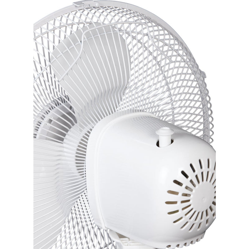 Best Comfort 16 In. 3-Speed Gray & White Oscillating Table Fan