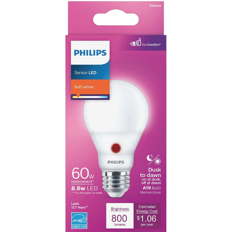 Philips 60W Equivalent Soft White A19 Medium Dusk to Dawn LED Light Bulb