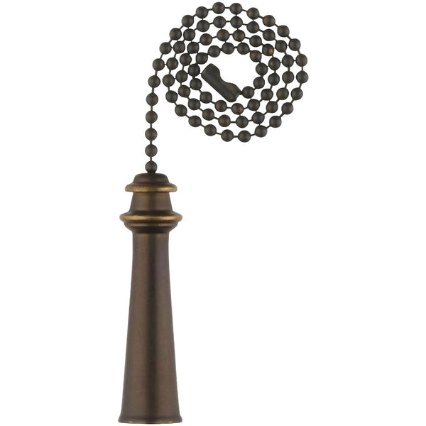 Westinghouse 12 In. Oil Rubbed Bronze Pull Chain with Trophy Ornament