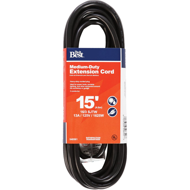 Do it Best 15 Ft. 16/3 Abrasion Resistant Extension Cord