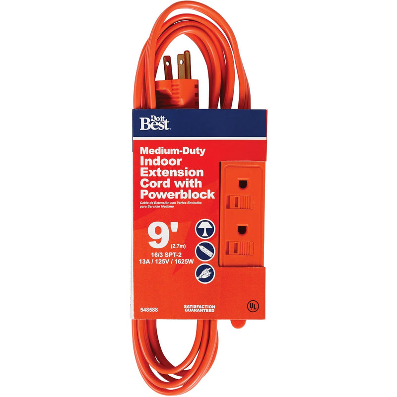 Do it Best 9 Ft. 16/3 Triple Tap Extension Cord