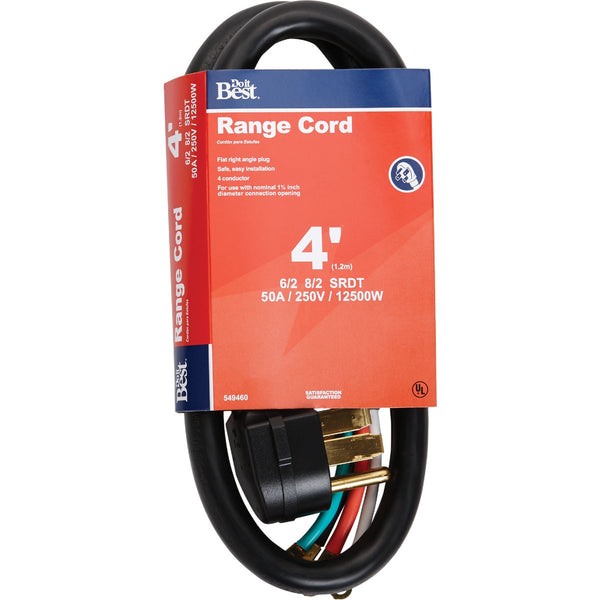 Do it Best 4 Ft. 6/2 + 8/2 Ga. 4-Conductor Range Cord