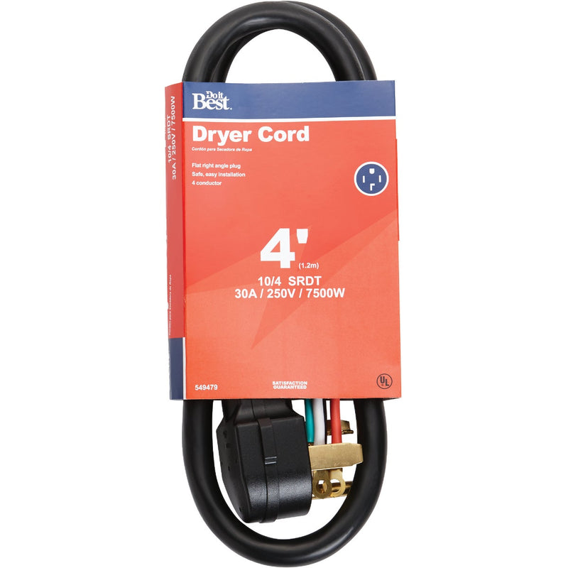 Do it Best 4 Ft. 10/4 30A Dryer Cord