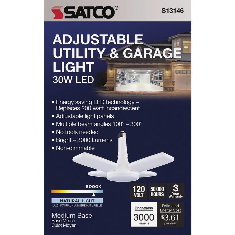 Satco Nuvo 200W Incandescent Equivalent Medium Base Multi-Beam LED High-Intensity Replacement Light Bulb