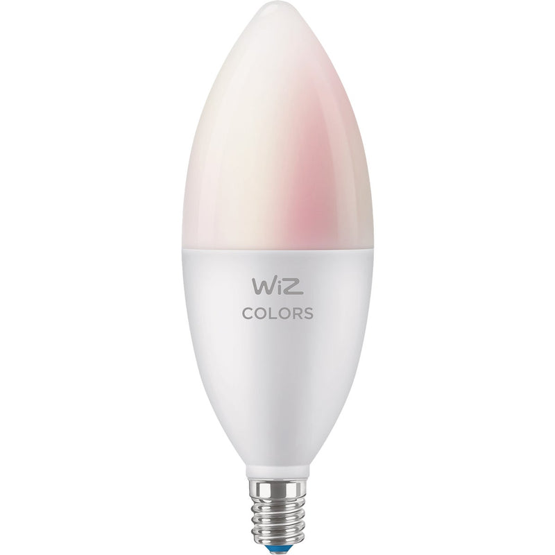 Wiz 40W Equivalent Color Changing B12 Candelabra Dimmable Smart LED Decorative Light Bulb