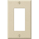 Amerelle PRO 1-Gang Stamped Steel Rocker Decorator Wall Plate, Ivory Wrinkle