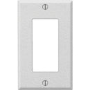 Amerelle PRO 1-Gang Stamped Steel Rocker Decorator Wall Plate, White Wrinkle