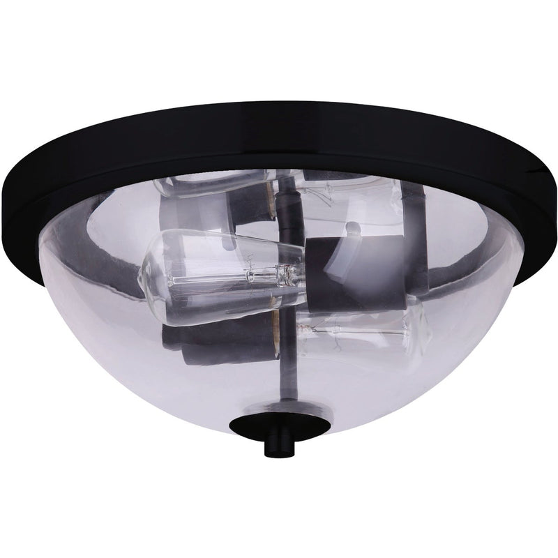 Home Impressions 13 In. Matte Black Flush Mount Ceiling Light Fixture