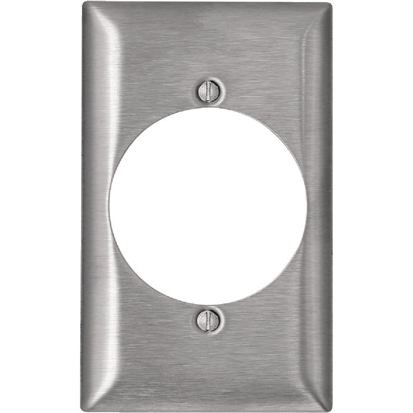 Leviton C-Series 2.15 In. Dia. Opening Stainless Steel Outlet Wall Plate