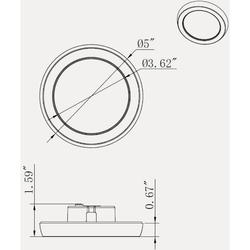 Satco Blink Pro 5 In. White 680 Lm. CCT-Selectable LED Flush Mount Light Fixture